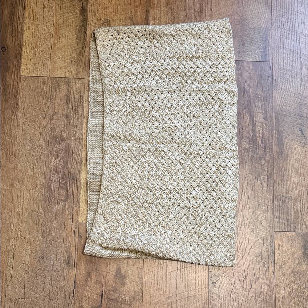 Elegant Tan Knit Scarf
